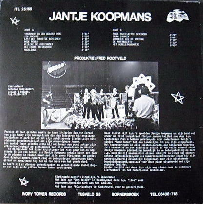 Jantje Koopmans - De Beste Van Jantje Koopmans - Rode Rozen (LP) 46217 Vinyl LP JUKEBOXSINGLES.NL   