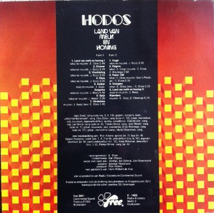Hodos - Land Van Melk En Honing (LP) Vinyl LP Vinyl Zeer Goed / Hoesje Goed "VINYLSINGLES.NL"