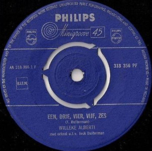 Willeke Alberti - Een, Drie, Vier, Vijf, Zes Vinyl Singles Vinyl Goed / Hoes Generic