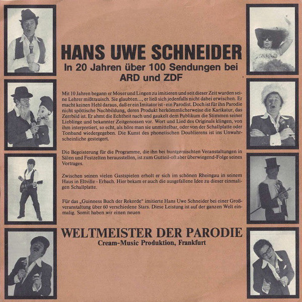 Hans Uwe Schneider - Altstars Auf Neuer Welle Vinyl Singles Vinyl Zeer Goed / Hoesje Goed "VINYLSINGLES.NL"