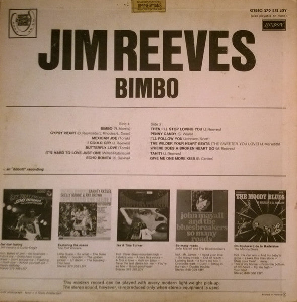 Jim Reeves - Bimbo (LP) 41291 Vinyl LP JUKEBOXSINGLES.NL   