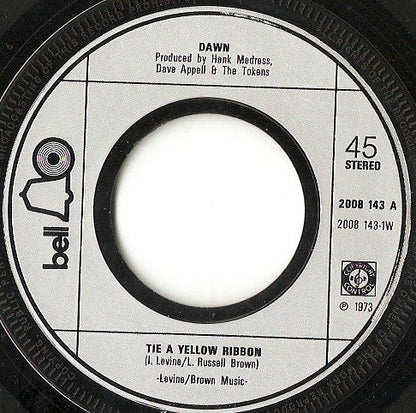 Dawn - Tie A Yellow Ribbon 31047 Vinyl Singles Vinyl Zeer Goed / Hoesje Goed "VINYLSINGLES.NL"