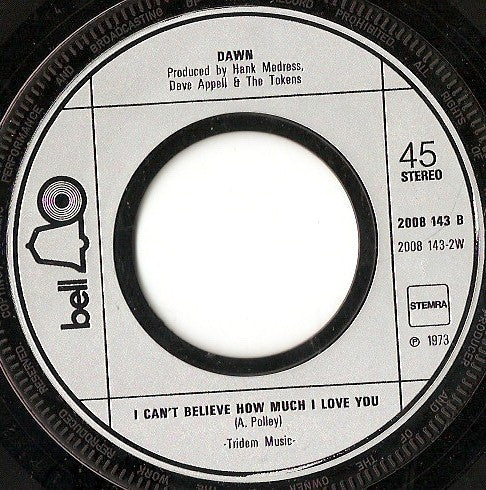 Dawn - Tie A Yellow Ribbon 31047 Vinyl Singles Vinyl Zeer Goed / Hoesje Goed "VINYLSINGLES.NL"