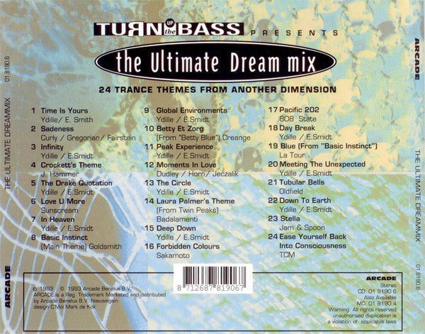 Various - Turn Up The Bass Presents: The Ultimate Dream Mix (CD) 70594 Compact Disc Goede Staat