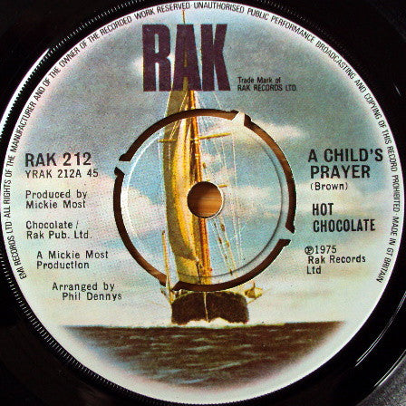 Hot Chocolate - A Child's Prayer Vinyl Singles Vinyl Zeer Goed / Hoesje Generic "VINYLSINGLES.NL"