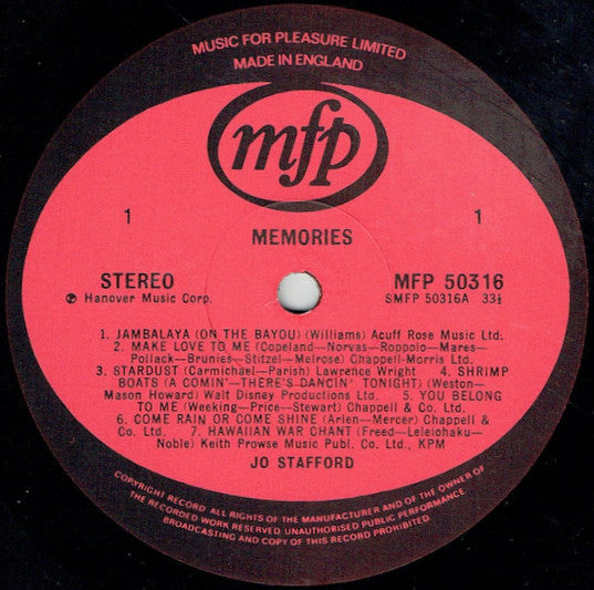 Jo Stafford - Memories (LP) 44367