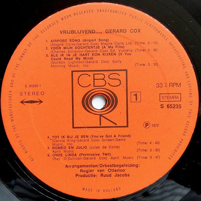 Gerard Cox – No Obligation..., Gerard Cox (LP) 41081
