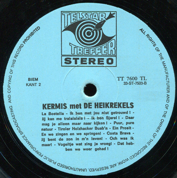 Heikrekels - Kermis Met De Heikrekels (LP) Vinyl LP Vinyl Zeer Goed / Hoesje Goed "VINYLSINGLES.NL"