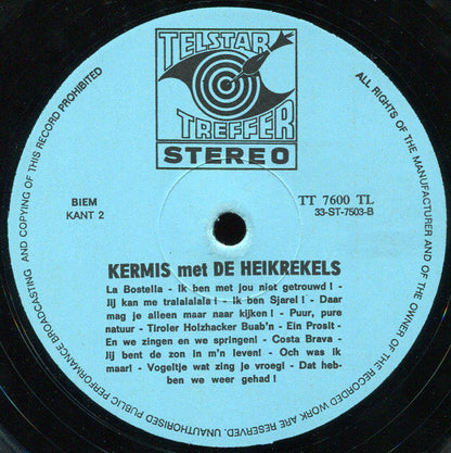 Heikrekels - Kermis Met De Heikrekels (LP) Vinyl LP Vinyl Zeer Goed / Hoesje Goed "VINYLSINGLES.NL"