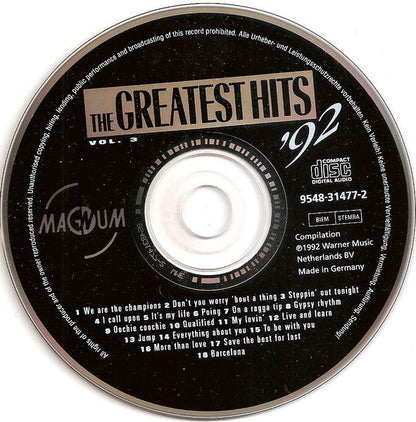 Various - The Greatest Hits '92 - Vol. 3 (CD) 70812 Compact Disc Goede Staat