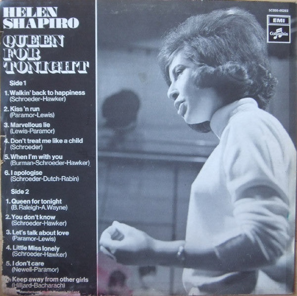 Helen Shapiro - Queen For Tonight (LP) Vinyl LP Vinyl Zeer Goed / Hoesje Goed "VINYLSINGLES.NL"
