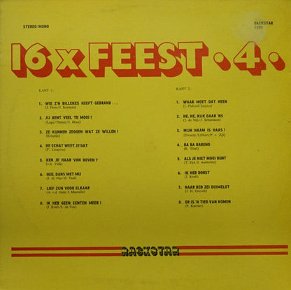 Various - 16 X Feest 4 (LP) 41254 Vinyl LP JUKEBOXSINGLES.NL   