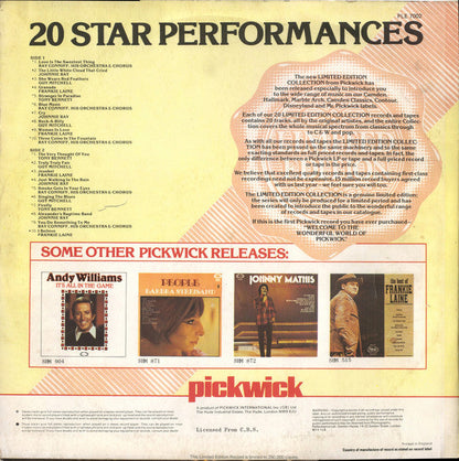 Various - 20 Star Performances (LP) 46967 Vinyl LP JUKEBOXSINGLES.NL   