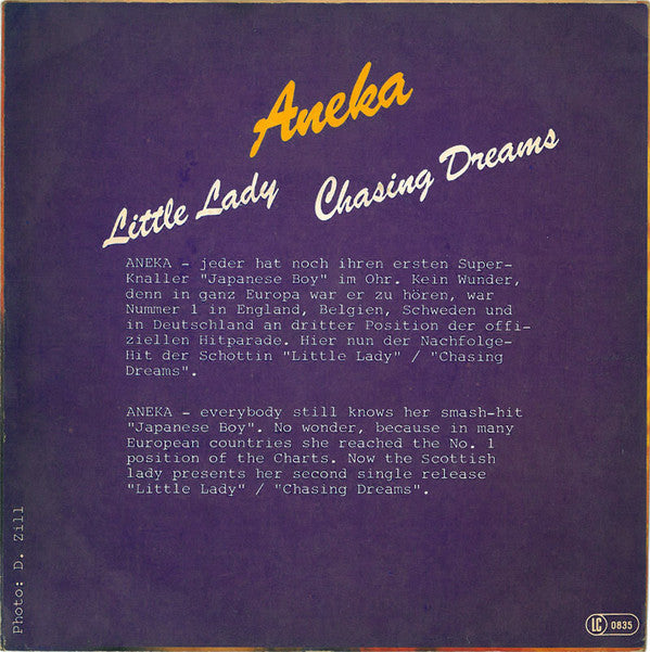 Aneka - Little Lady Vinyl Singles Vinyl Zeer Goed / Hoesje Goed "VINYLSINGLES.NL"