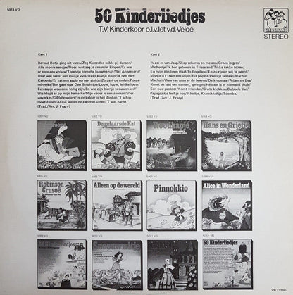 T.V. Kinderkoor - 50 Kinderliedjes 2 (LP) 50893 Vinyl LP Vinyl Goed / Hoes Goed