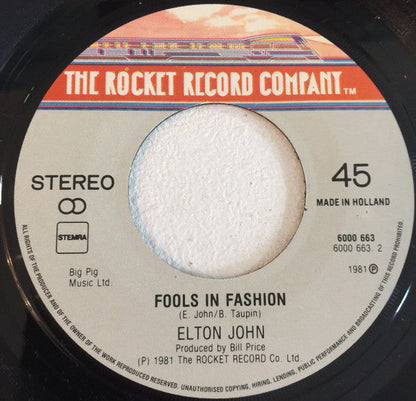 Elton John - Nobody Wins 39130 Vinyl Singles Vinyl Goed / Hoes Goed