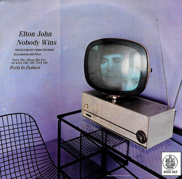 Elton John - Nobody Wins Vinyl Singles Vinyl Zeer Goed / Hoesje Goed "VINYLSINGLES.NL"