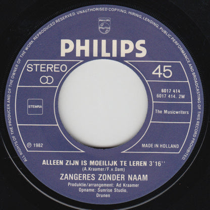 Zangeres Zonder Naam - Vragende Kinderogen 05809 Vinyl Singles Vinyl Goed / Hoes Goed