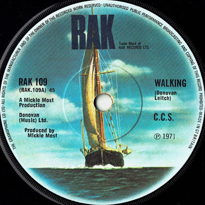 C.C.S. - Walking 23494 Vinyl Singles Vinyl Zeer Goed / Hoesje Goed "VINYLSINGLES.NL"