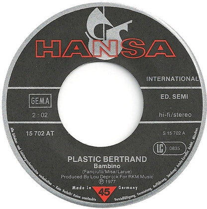 Plastic Bertrand - Bambino 29587
