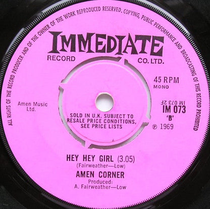 Amen Corner - (If Paradise Is) Half As Nice Vinyl Singles Vinyl Zeer Goed / Hoesje Generic "VINYLSINGLES.NL"
