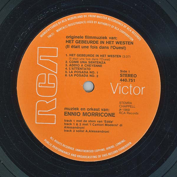 Ennio Morricone - Het Gebeurde In Het Westen (LP) (B-Keus) Vinyl LP Vinyl Goed / Hoes Redelijk "VINYLSINGLES.NL"