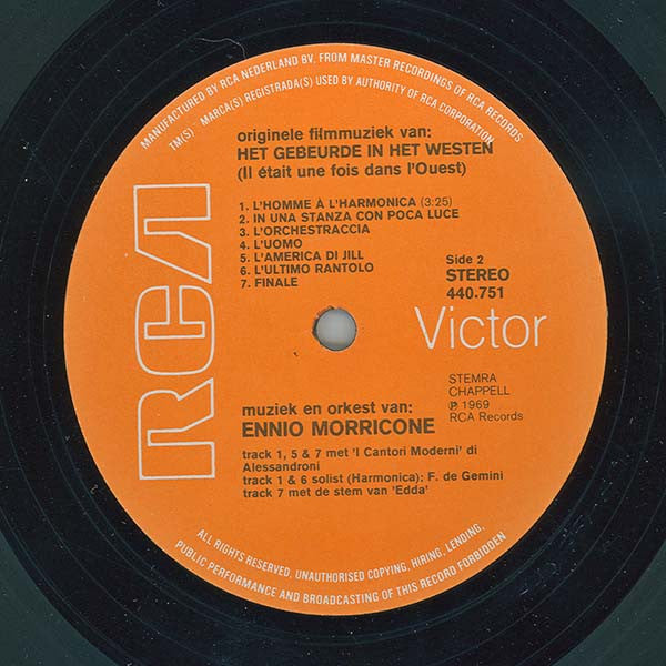 Ennio Morricone - Het Gebeurde In Het Westen (LP) (B-Keus) Vinyl LP Vinyl Goed / Hoes Redelijk "VINYLSINGLES.NL"