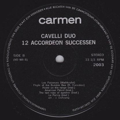 Cavelli Duo – 12 Akkordeon-Erfolge (LP) 45346