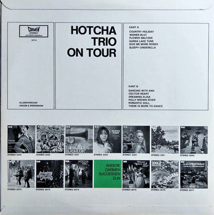 Hotcha Trio - Hotcha Trio On Tour (LP) Vinyl LP Vinyl Zeer Goed / Hoesje Goed "VINYLSINGLES.NL"