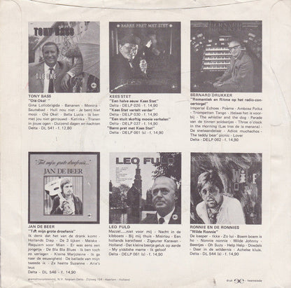 Tony Bass - Wij Zijn De Jongens Van Plezier 43186 Vinyl Singles Vinyl Goed / Hoes Goed