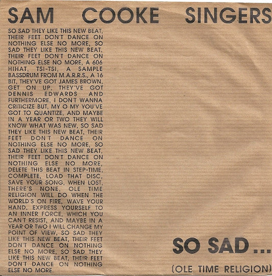 Sam Cooke Singers - So Sad 31531
