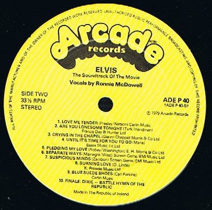 Ronnie McDowell - Elvis : The Soundtrack Of The Movie (LP) 40831 Vinyl LP JUKEBOXSINGLES.NL   