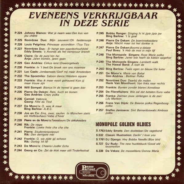 Monopole Singers / Bing Barlow - Rose Marie Polka 37100 (B) Vinyl Singles Vinyl Goed / Hoes Goed