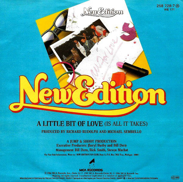 New Edition - A Little Bit Of Love (Is All It Takes) 20514 Vinyl Singles Vinyl Goed / Hoes Goed