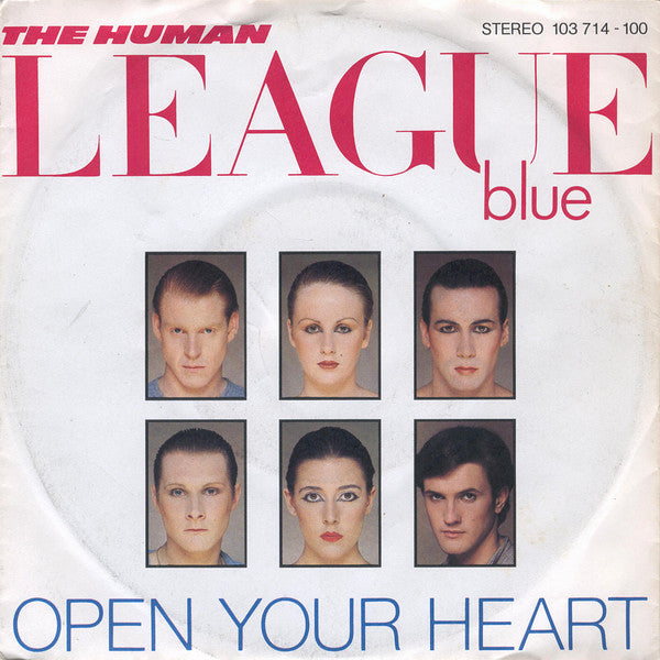 Human League - Open Your Heart Vinyl Singles Vinyl Zeer Goed / Hoesje Goed "VINYLSINGLES.NL"