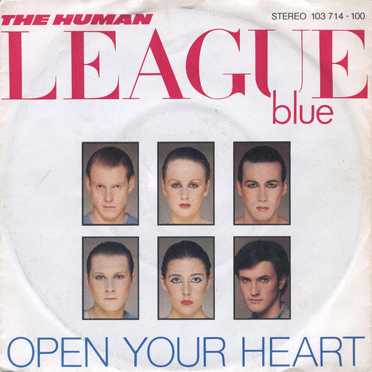 Human League - Open Your Heart Vinyl Singles Vinyl Zeer Goed / Hoesje Goed "VINYLSINGLES.NL"