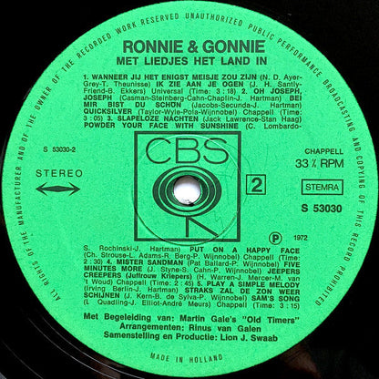 Ronnie &amp; Gonnie – Mit Liedern ins Land (LP) 50660
