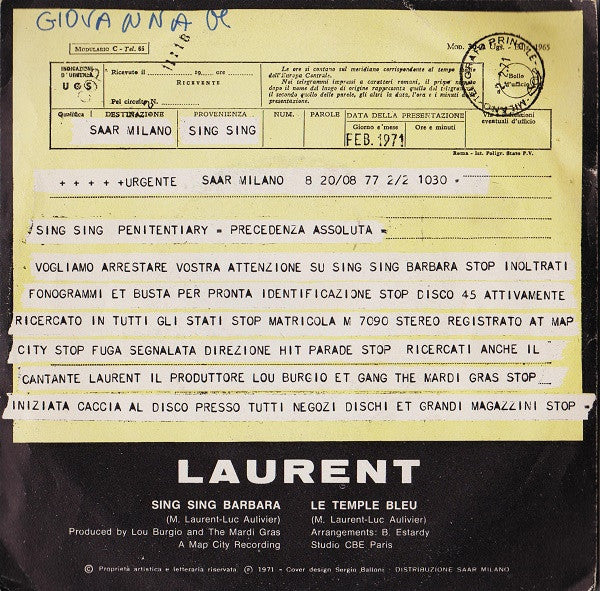 Michel Laurent - Sing Sing Barbara 31425