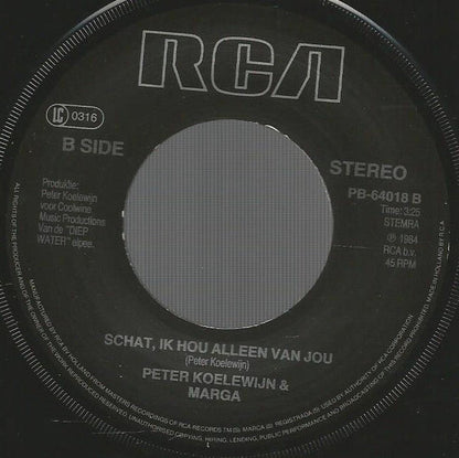 Peter Koelewijn & Marga Bult - Als Het Anker Het Houdt Wint Het Schip Van De Storm 42125 Vinyl Singles Vinyl Goed / Hoes Generic