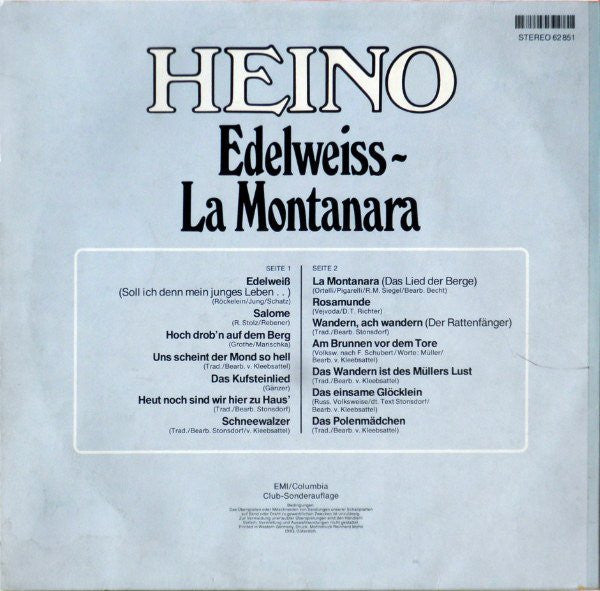 Heino - Edelweiss (LP) 49263 Vinyl LP JUKEBOXSINGLES.NL   