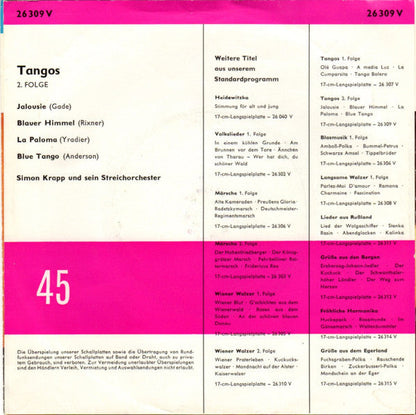 Orchester Simon Krapp - Tangos, 2. Folge 17018