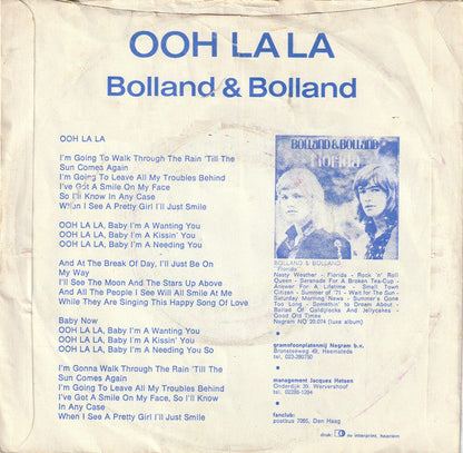 Bolland & Bolland - Ooh La La 41495 Vinyl Singles Vinyl Goed / Hoes Redelijk