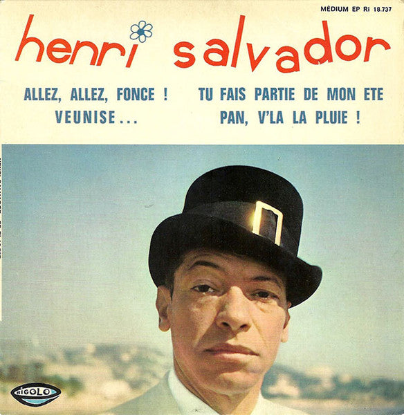Henri Salvador - Allez, Allez, Fonce ! Vinyl Singles EP Vinyl Zeer Goed / Hoesje Goed "VINYLSINGLES.NL"