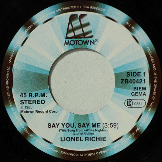 Lionel Richie - Say You, Say Me 40831