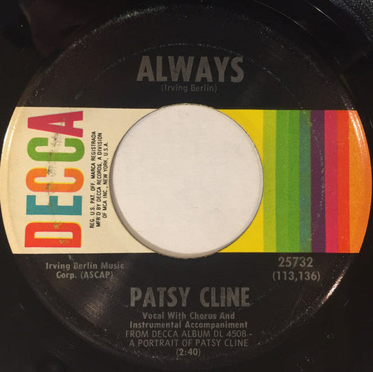 Patsy Cline - Always 42429 Vinyl Singles Vinyl Goed / Hoes Generic