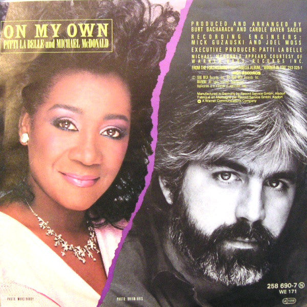 Patti La Belle And Michael McDonald - On My Own 08524 Vinyl Singles Vinyl Goed / Hoes Goed