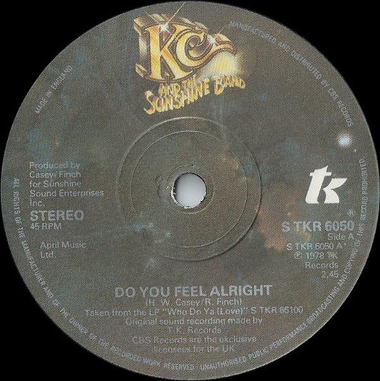 KC & The Sunshine Band - Do You Feel All Right 10881 Vinyl Singles Vinyl Goed / Hoes Generic