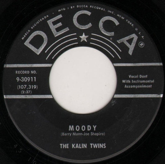 Kalin Twins - Moody 42554 vinylsingle Vinyl Goed / Hoes Generic