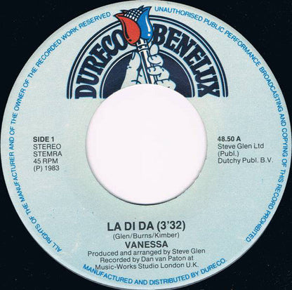 Vanessa - La Di Da 31989 Vinyl Singles Vinyl Goed / Hoes Goed