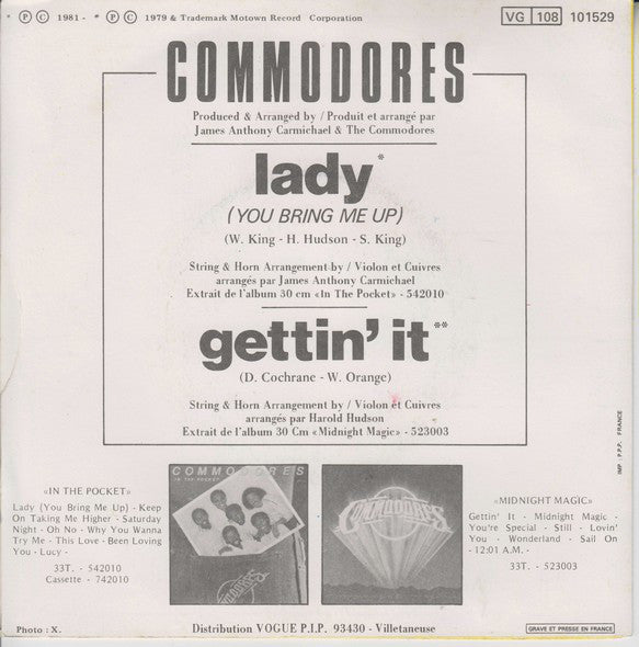 Commodores - Lady 30390 Vinyl Singles JUKEBOXSINGLES.NL   